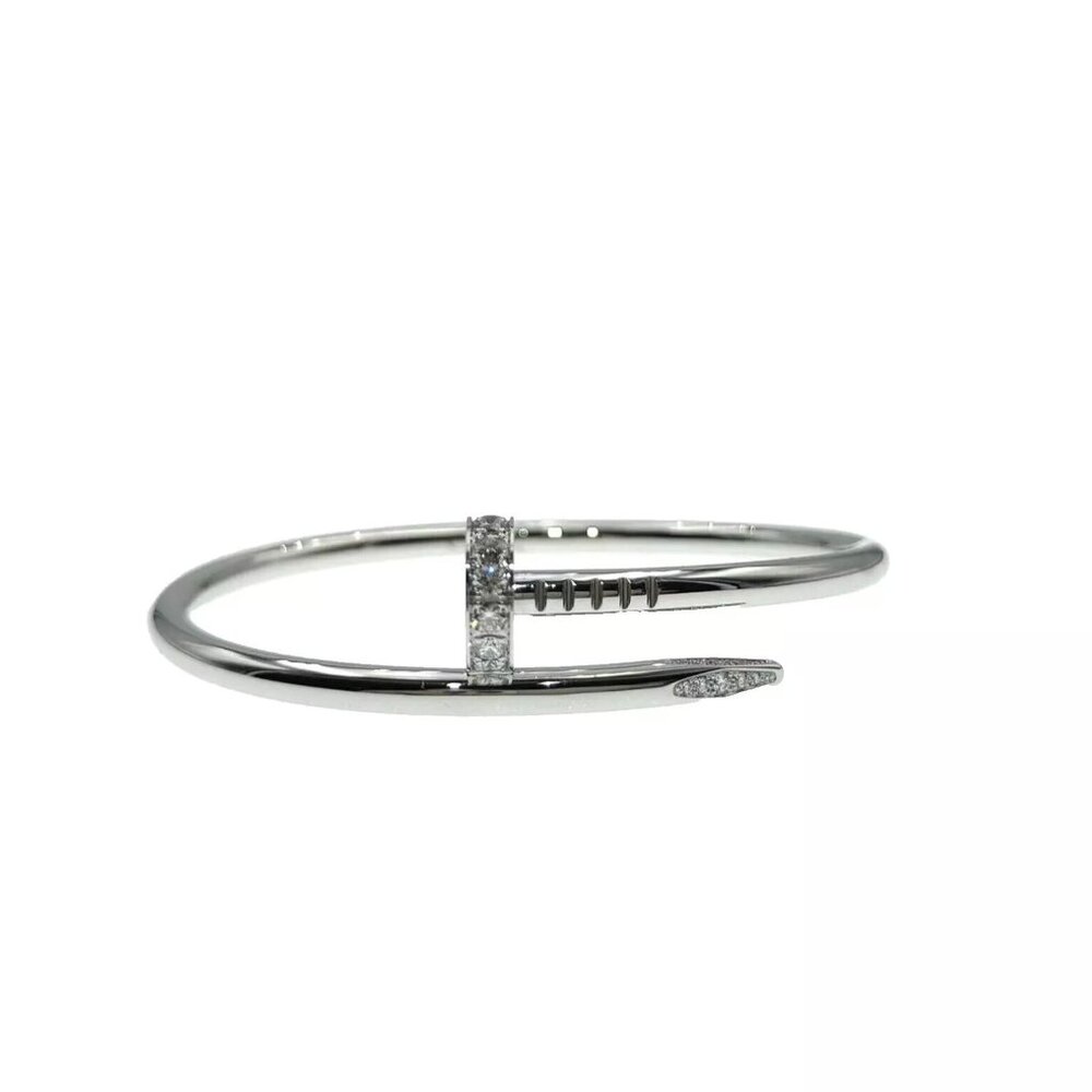 Cartier Juste un Clou Bracelet 18K white Gold with Diamonds Size 16